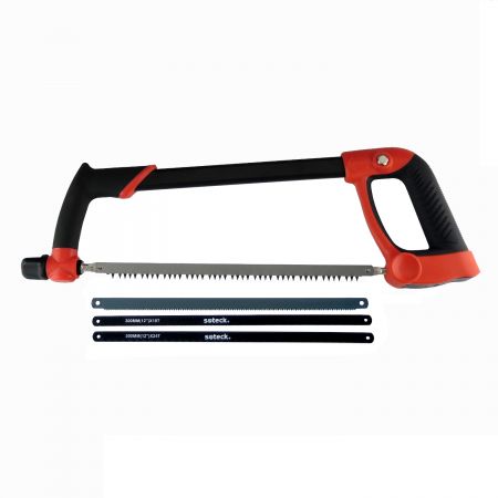 12inch (300mm) 4-In-1 Multi-Purpose Hacksaw - Hacksaw frame with four blades manufacturer